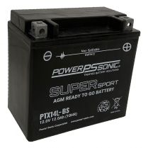 PTX14L-BS    Motorsports Battery AGM 12V 12Ah (Acid Bottle Supplied)