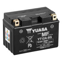 YT12A-BS  Motorsports Battery AGM 12V 10Ah 175CCA (Acid Bottle Supplied)