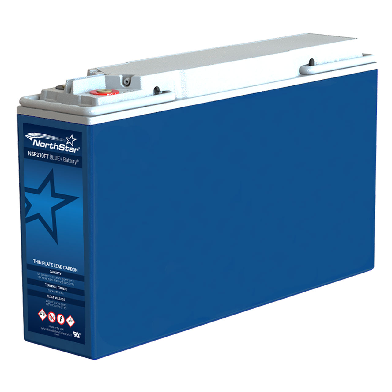 NSB210FT-BLUE AGM Battery 12V 200Ah/10h Batteries Expert