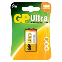 GP1604AU-5U1   Pile alcaline 9V GP Ultra (Carte de 1)