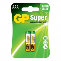 GP24A-2U2   Pile alcaline AAA 1.5V GP Super (carte de 2)