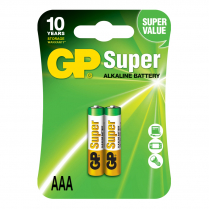 GP24A-2UE2   Pile alcaline AAA GP Super (Carte de 2)