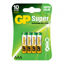GP24A-2UE4   Pile alcaline AAA GP Super (Carte de 4)