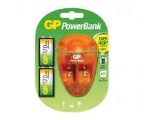GPPB09US17R8-2LA2   9V Ni-MH charger with 2x 9V 170mAh batteries included