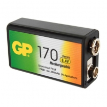 GP17R8H-2LA1   9V Ni-MH 8.4V 170mAh Rechargeable Battery GP (Pkg of 1)