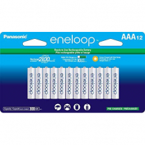 BK4MCCA12FA   Panasonic Eneloop Ni-Mh Pre-Charged Rechargeable AAA Batteries - 12 Pack