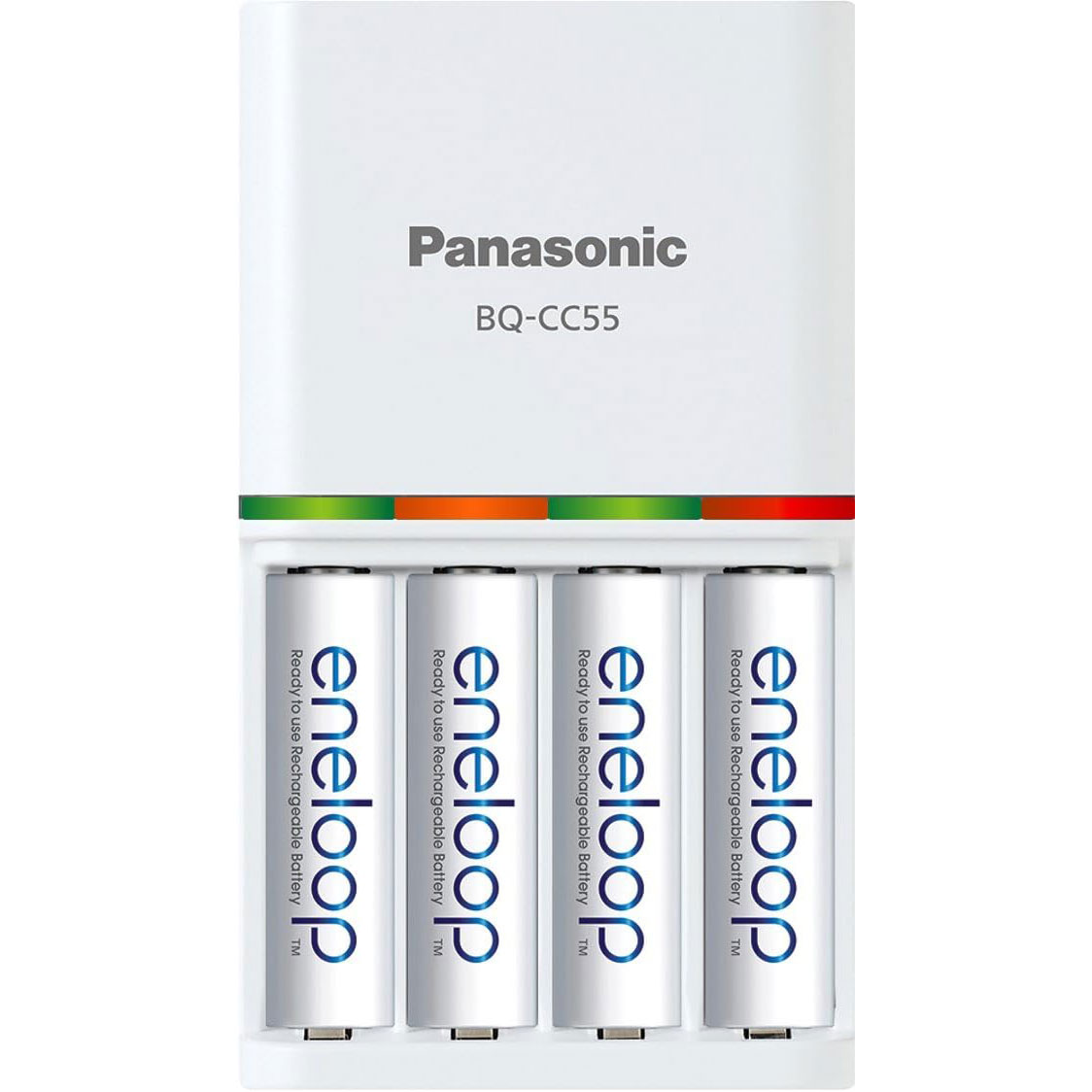 K-KJS2MCA2BA Piles rechargeables pré-chargées AA Ni-MH Panasonic eneloop,  paquet de 2 avec 2 douilles C Batteries Expert