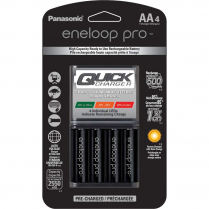K-KJ55KHC4BA   Panasonic Advanced 4 Hour Quick Battery Charger with 4x AA Eneloop Pro High Capacity Rechargeable Batteries