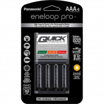 K-KJ55K3A4BA   Panasonic Advanced 4 Hour Quick Battery Charger with 4x AAA Eneloop Pro Precharged Batteries