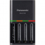 K-KJ55K3A4BA   Chargeur rapide Panasonic 4 heures avec 4 piles AAA Eneloop Pro préchargées