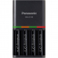 K-KJ55K3A4BA   Chargeur rapide Panasonic 4 heures avec 4 piles AAA Eneloop Pro préchargées