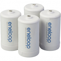 BQ-BS1E4SA   Eneloop “D” Size Spacers for use with Eneloop AA Battery Cells 4-Pack