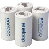 BQ-BS2E4SA   Eneloop “C” Size Spacers for use with Eneloop AA Battery Cells 4-Pack