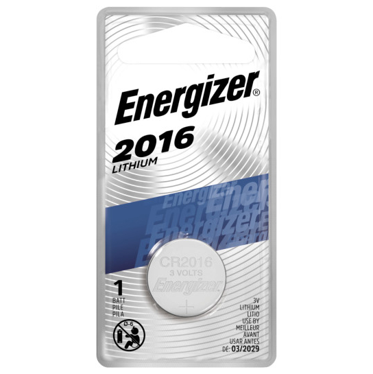 ECR2016BP Pile bouton CR2016 3V lithium Energizer (Carte de 1