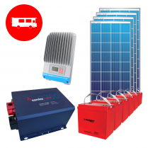 RV-ST-1.5KWHJ-3   Complete "No Hassle" 12V Cottage Kit for 1500Wh/d Energy Usage 4 x 59" x 28"