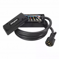 EN0182   Energizer 7-Way Weatherproof Electrical Trailer Junction Box with 8-ft Inline Trailer Plug