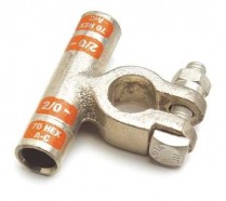 QC4320-005P   Terminal drapeau Quick 1/0 AWG poteau positif à sertir (paquet de 5)