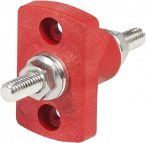 BS2202   Terminal Feed Through Connector - 5/16"-18 Studs (Red)