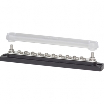 BS2312   Common 150A BusBar with Cover - 2 x 1/4" Studs + 20 x #8-32 Screws