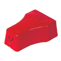 QC5704-005R   Snap Fit Straight Clamp Terminal Protector Red 4-6 AWG (Pack of 5)