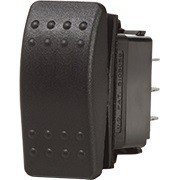 BS7930   Contura II Switch SPST Black - OFF-(ON)
