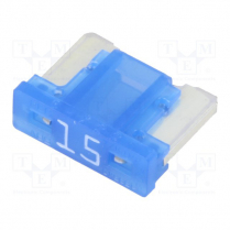 QC509186-025   Low Profile Fuse 15A Blue (Pack of 25)