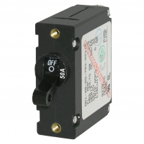 BS7228   A-Series Toggle Circuit Breaker - Single Pole 50A Black