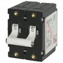 BS7238   A-Series Toggle Circuit Breaker - Double Pole 30A White