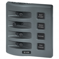 BS4305   WeatherDeck 12V DC Waterproof Switch Panel - 4 Position