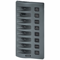 BS4309   WeatherDeck 12V DC Waterproof Switch Panel - 8 Position