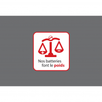 AFF-NBFP-48   AFFICHE NOS BATTERIES FONT LE POIDS 46,25X24