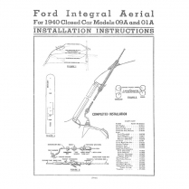 Radio Antenna Assembly - Closed Car - Standard - 1940 Ford Car  