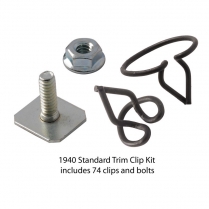 Body Trim Clip Kit - Standard - 1940 Ford Car  