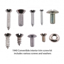 Interior Trim Screw Kit - Stainless | Convertible - 1940 Ford Car