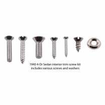 Interior Trim Screw Kit - Stainless | 4 Door Sedan - 1940 Ford Car  