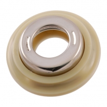 Door Handle & Window Crank Escutheon - Ivory with Stainless - 1949-50 Ford Car  