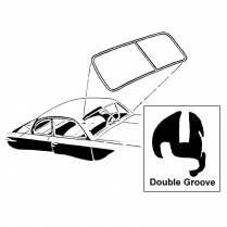 Windshield Seal - Double Groove for Chrome -Victoria & Convertible - 1950-51 Ford Car