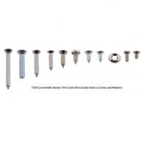 Interior Trim Screw Kit - Stainless - Convertible - 1950 Ford Car  