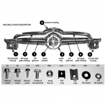 Grille Hardware Kit - 1950 Ford Car