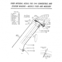 Radio Antenna Assembly - Open Car & Wagon - 1941 Ford Car  