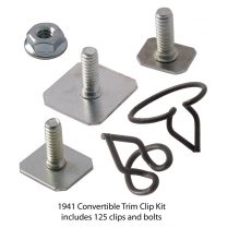 Body Trim Clip Kit - Convertible - 1941 Ford Car  