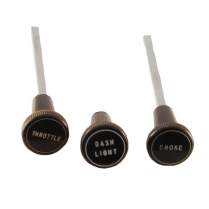 Dash Knob Set - Mahogany - V-8 - 1932 Ford Car  