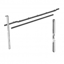 Door Glass Anti-Rattler Kit - 4 Door Sedan - 1949-51 Ford Car