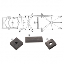 Body To Frame Pad Kit - All except Convertible, Wagon & Sedan Delivery - 1951 Ford Car  