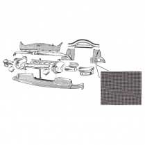 Fresh Air Duct Ventilating Screen - 1951 Ford Car  