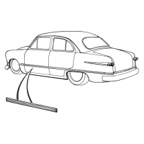 Front Door Molding - Left Hand - 1951 Ford Car