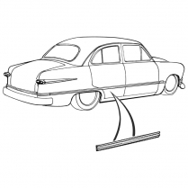 Door Molding - Rear - Right Hand - 1951 Ford Car