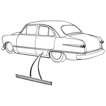Door Molding - Rear - Left Hand - 1951 Ford Car