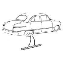 Rear Quarter Molding - Right Hand - 1951 Ford Car  