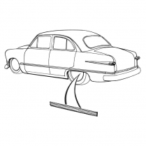 Rear Quarter Molding - Left Hand - 1951 Ford Car